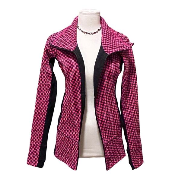 Lululemon Radiant Jacket in Deep Dive Pink Berry Rumble Black Size 6 - Picture 3 of 10